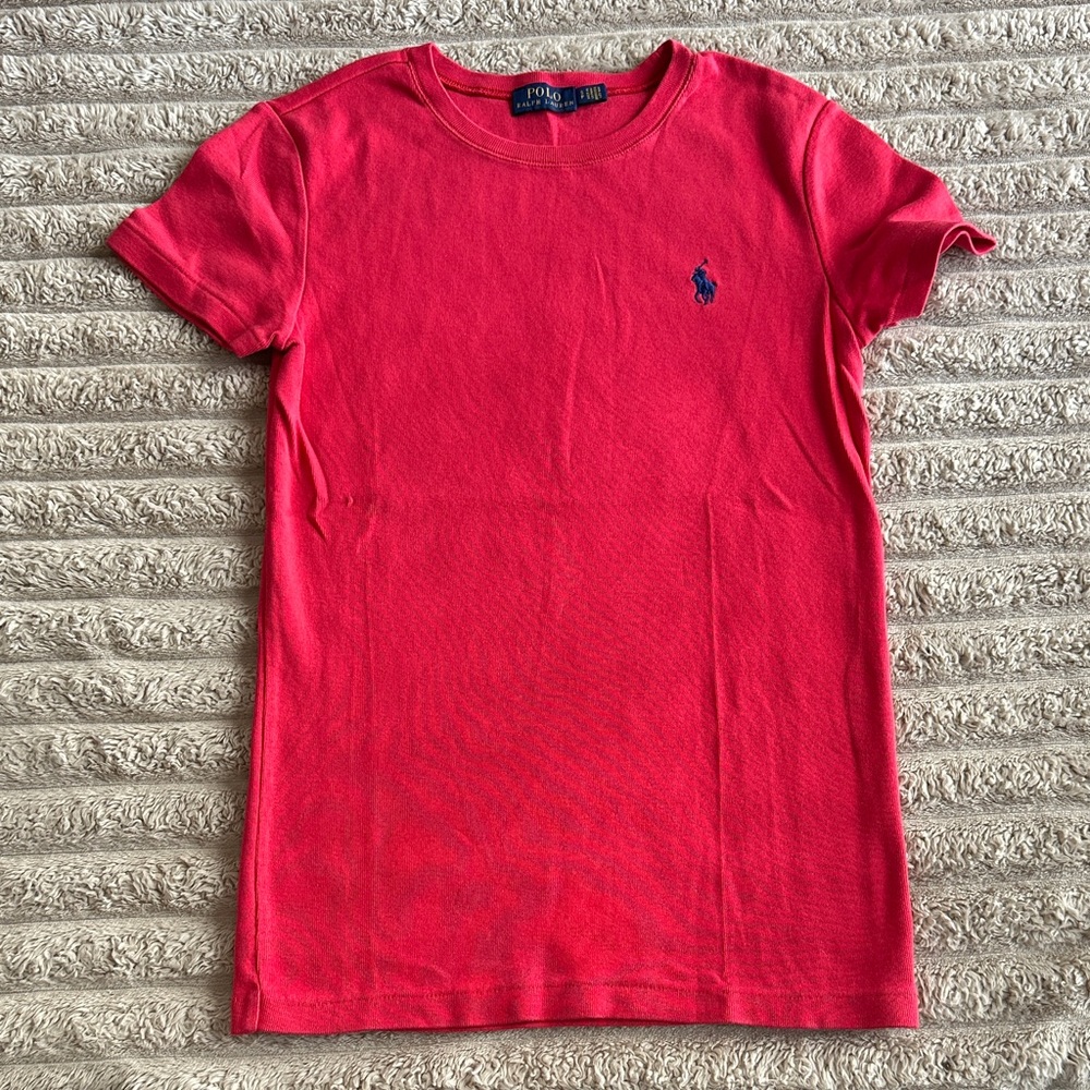 Polo by Ralph Lauren Short Sleeve Tee in Red with Navy Logo